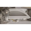 Applique da parete in gesso attacco G9 lampada mezzaluna semicircolare doppia luce design moderno bianco verniciabile