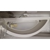 Applique da parete in gesso attacco G9 lampada mezzaluna semicircolare doppia luce design moderno bianco verniciabile