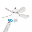 Ventilatore a lampadario led da soffitto attacco E27 con telecomando luce dimmerabile calda naturale bianca 3 velocità