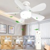 Ventilatore a lampadario led da soffitto attacco E27 con telecomando luce dimmerabile calda naturale bianca 3 velocità