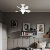 Ventilatore a lampadario led da soffitto attacco E27 con telecomando luce dimmerabile calda naturale bianca 3 velocità