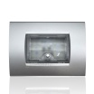 Lampada emergenza luce led 1.5w 3 moduli da incasso a parete compatibile scatola 503 Bticino living international, light e air