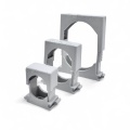 Clips morsetti fissatubo da 13 - 21 23 - 35 38 - 80 mm per fissaggio tubi rigidi o flessibili a scatto grigio RAL 7035