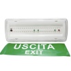 Lampada di emergenza da parete impermeabile 3.5W per esterno anti black out con segnaletica uscita