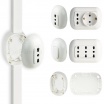 Impianto elettrico da parete su canalina facile installazione presa bipasso schuko interruttore pulsante deviatore bianco ovale