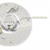 Circolina LED 24W Ø 19cm ricambio per plafoniera anello rotondo lampada a basso consumo per soffitto cucina bagno