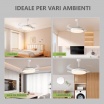 Lampadario con ventilatore led 40W controllo a distanza telecomando luce dimmerabile calda naturale bianca 3 velocità