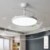 Lampadario con ventilatore led 40W controllo a distanza telecomando luce dimmerabile calda naturale bianca 3 velocità