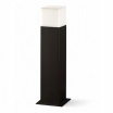 Lampione da giardino per esterno attacco lampadina E27 lampioncino moderno nero bianco IP44 rettangolare