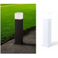 Lampione da giardino per esterno attacco lampadina E27 lampioncino moderno nero bianco IP44 rettangolare