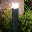 Lampione da giardino per esterno attacco lampadina E27 lampioncino cilindro moderno nero bianco IP44