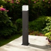 Lampione da giardino per esterno attacco lampadina E27 lampioncino cilindro moderno nero bianco IP44