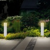 Lampione da giardino per esterno attacco lampadina E27 lampioncino cilindro moderno nero bianco IP44