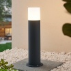 Lampione da giardino per esterno attacco lampadina E27 lampioncino cilindro moderno nero bianco IP44