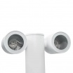 Lampione luce orientabile attacco GU10 da giardino per esterno lampioncino cilindro direzionabile moderno grigio bianco