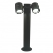Lampione luce orientabile attacco GU10 da giardino per esterno lampioncino cilindro direzionabile moderno grigio bianco