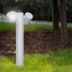 Lampione luce orientabile attacco GU10 da giardino per esterno lampioncino cilindro direzionabile moderno grigio bianco
