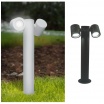 Lampione luce orientabile attacco GU10 da giardino per esterno lampioncino cilindro direzionabile moderno grigio bianco