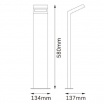 Lampione led 10W per esterno lampioncino rettangolare moderno grigio antracite bianco lampada segnapasso da giardino