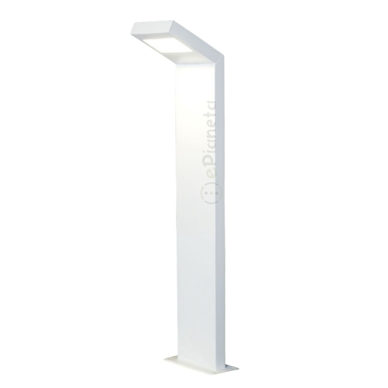 Lampione led 10W per esterno lampioncino rettangolare moderno grigio antracite bianco lampada segnapasso da giardino