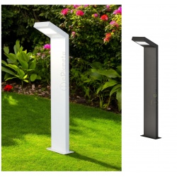 Lampione led 10W per esterno lampioncino rettangolare moderno grigio antracite bianco lampada segnapasso da giardino