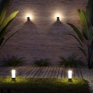 Applique da esterno attacco E27 cilindro bianco grigio lampada segnapasso luce sopra o sotto