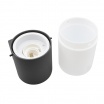 Applique da esterno attacco E27 cilindro bianco grigio lampada segnapasso luce sopra o sotto