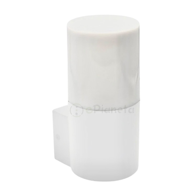 Applique da esterno attacco E27 cilindro bianco grigio lampada segnapasso luce sopra o sotto