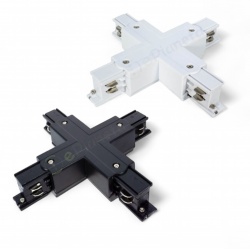 Connettore a X per collegare unire binario trifase bianco nero giunto croce faro faretti led