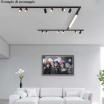 Faretto con attacco GU10 per binario trifase orientabile nero faro proiettore lampadina led