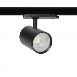 Faretto led per binario trifase 30W orientabile nero faro proiettore lampada
