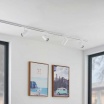 Faretto led per binario trifase 30W orientabile bianco faro proiettore lampada