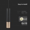 Lampadario a sospensione cilindro attacco GU10 nero oro lampada design moderno 30 cm sospeso