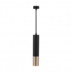 Lampadario a sospensione cilindro attacco GU10 nero oro lampada design moderno 30 cm sospeso
