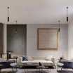Lampadario a sospensione cilindro attacco GU10 nero oro lampada design moderno 20 cm sospeso