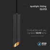 Lampadario a sospensione cilindro attacco GU10 nero oro lampada design moderno 20 cm sospeso