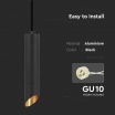Lampadario a sospensione cilindro attacco GU10 nero oro lampada design moderno 20 cm sospeso