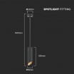 Lampadario a sospensione cilindro attacco GU10 nero oro lampada design moderno 20 cm sospeso