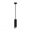 Lampadario a sospensione cilindro attacco GU10 nero oro lampada design moderno 20 cm sospeso