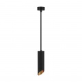 Lampadario a sospensione cilindro attacco GU10 nero oro lampada design moderno 20 cm sospeso