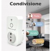 Presa bipasso intelligente smart Wi-Fi compatibile con Alexa Google Home adattatore controllo a distanza energia timer