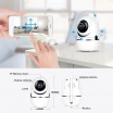 Telecamera WiFi Smart Videosorveglianza IP direzionabile Rilevamento Movimento Audio controllo remoto con Android IOS