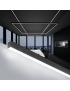 Plafoniera led lineare 40W 120cm collegabile modulabile lampada da soffitto nero luce bianca naturale calda per ufficio casa
