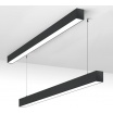 Plafoniera led lineare 40W 120cm collegabile modulabile lampada da soffitto nero luce bianca naturale calda per ufficio casa