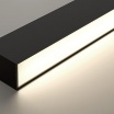 Plafoniera led lineare 40W 120cm collegabile modulabile lampada da soffitto nero luce bianca naturale calda per ufficio casa