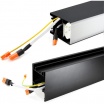 Plafoniera led lineare 40W 120cm collegabile modulabile lampada da soffitto nero luce bianca naturale calda per ufficio casa