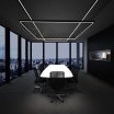 Plafoniera led lineare 40W 120cm collegabile modulabile lampada da soffitto nero luce bianca naturale calda per ufficio casa