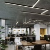 Plafoniera led lineare 40W 120cm collegabile modulabile lampada da soffitto nero luce bianca naturale calda per ufficio casa