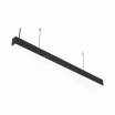 Plafoniera led lineare 40W 120cm collegabile modulabile lampada da soffitto nero luce bianca naturale calda per ufficio casa