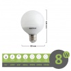 X10 Lampadina led E27 globo G80 8W luce fredda naturale calda bulbo sfera palla Mapam